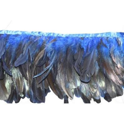 6/8inch Coque Feather Fringe blue