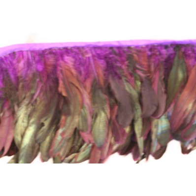 6/8inch Coque Feather Fringe purple