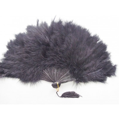 black feather fan