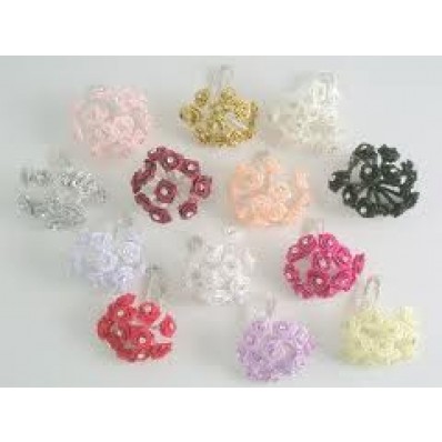 Diamante Ribbon Roses all colours