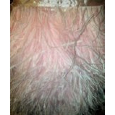 ostrich feather floaty Fringe baby pink