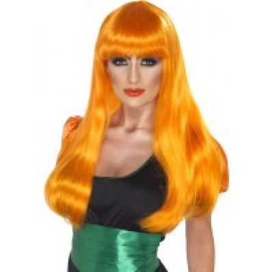 glamour witch wig orange