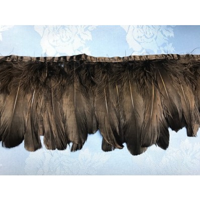 swan fringe dyed black