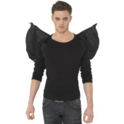 latex black bat wings