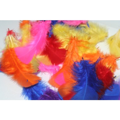 mixed marabou feathers