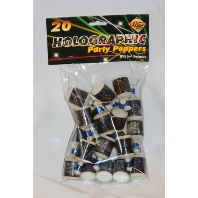 Party poppers black bag 30