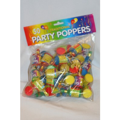 Party poppers large bag 50