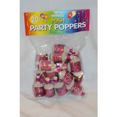 Party poppers pink bag 30