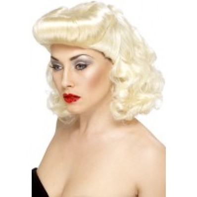 pin up girl wig white