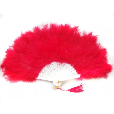 red feather fan