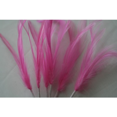 Wired feather mount hot pink