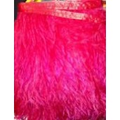 ostrich feather floaty fringe bright red