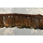 lady pheasant fringe dyed brown