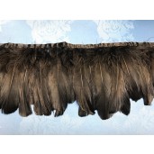 swan fringe dyed black