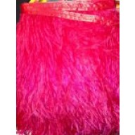 ostrich feather floaty fringe bright red