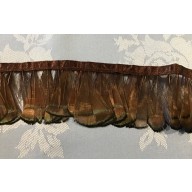 lady pheasant fringe dyed brown