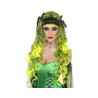 long wig green black