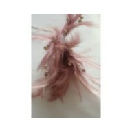 Wired diamond feather mount dusty pink