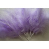 Wired fluffy feather mount lilac