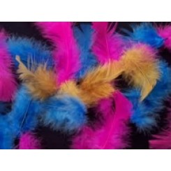 Bag fluffy hen feathers any colour