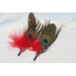 hat trim guinea and peacock