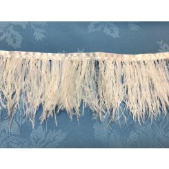 white ostrich fringe