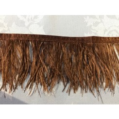 brown ostrich feather floaty fringe