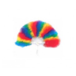 Gay pride rainbow feather fan