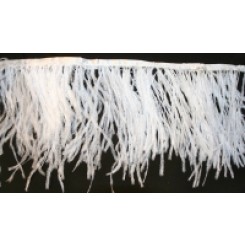 Ostrich feather floaty Fringe white