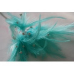 Wired diamond feather mount mint green