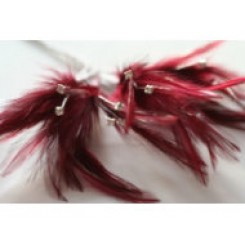 Wired diamond feather mount claret