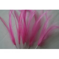 Wired feather mount hot pink