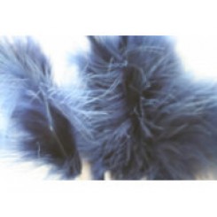 Wired fluffy feather mount navy blue
