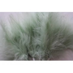 Wired fluffy feather mount mint green