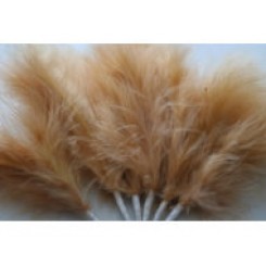 Wired fluffy feather mount beige