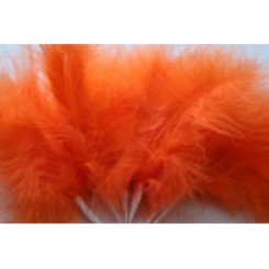 Wired fluffy feather mount orange