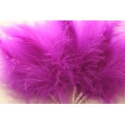 Wired fluffy feather mount plum