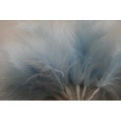 Wired fluffy feather mount baby blue