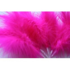 Wired fluffy feather mount hot pink
