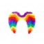 Feather wings rainbow pride color