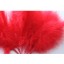 Wired fluffy feather mount red