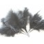 Wired fluffy feather mount black