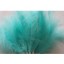 Wired fluffy feather mount turq blue