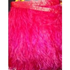 ostrich feather floaty fringe bright red