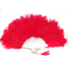 red feather fan