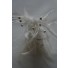 Wired diamond feather mount white