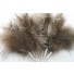 Wired fluffy feather mount brown