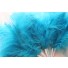 Wired fluffy feather mount deep turq blue