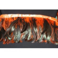 6-8inch Coque Feather Fringe orange